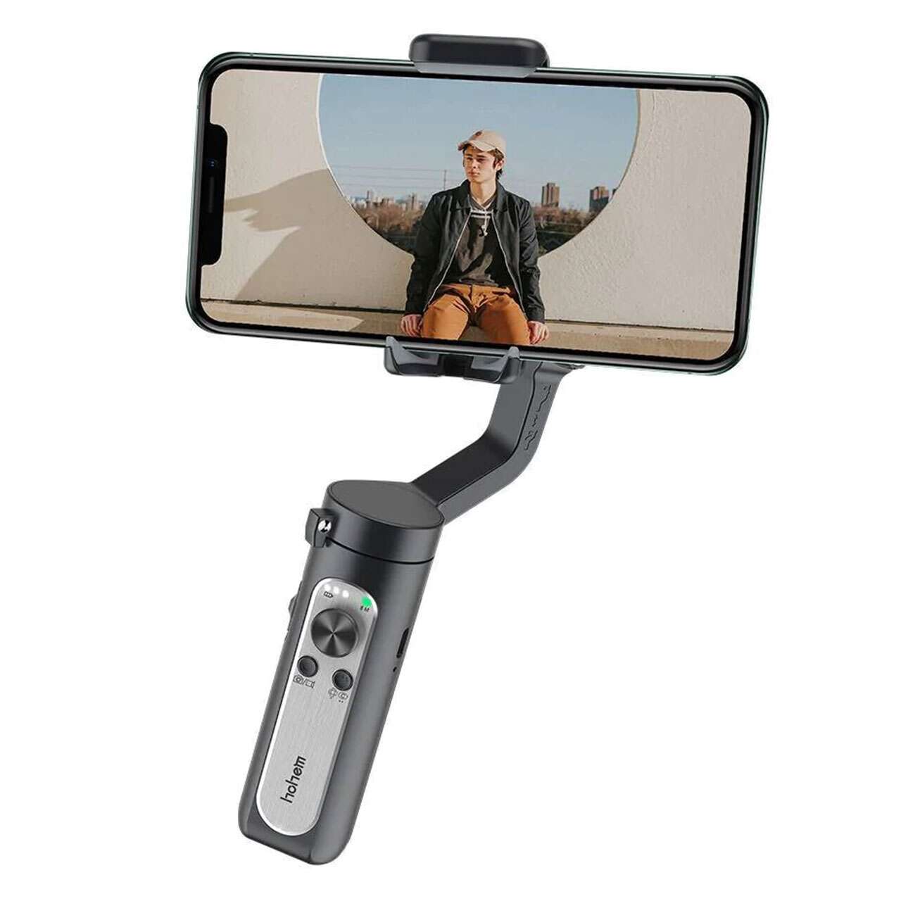 Gimbal Stabilisateur Hohem iSteady X Stabilisateur Smartphone Cardan sur 3 Axes Compatible avec iPhone 12 11 Pro Max X XS/Samsung Note 8 Note 280g Charge utile